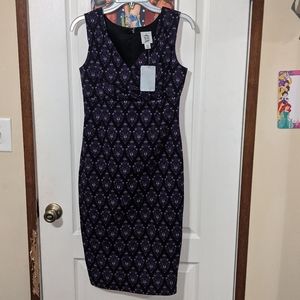 Haunted Mansion Wallpaper Disney The Dress Shop Business Cocktail Midi Fitted Xs